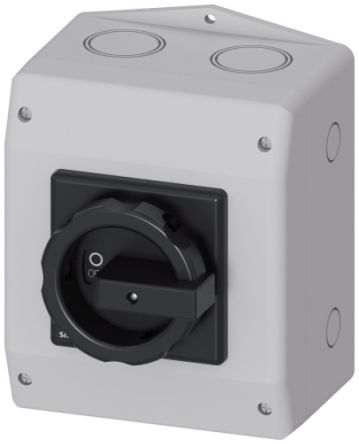 Siemens 6P Pole Panel Mount Non-Fused Switch Disconnector - 32A Maximum Current, 11.5kW Power Rating, IP65 [3LD2265-4VD51]; 239-2643