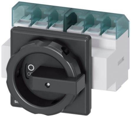 Siemens 6P Pole Panel Mount Non-Fused Switch Disconnector - 63A Maximum Current, 22kW Power Rating, IP65 [3LD2504-3VK51]; 239-2644