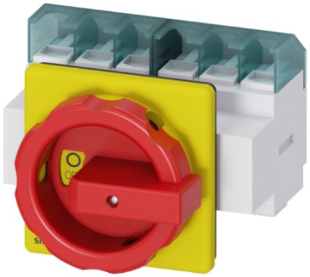 Siemens 6P Pole Panel Mount Non-Fused Switch Disconnector - 63A Maximum Current, 22kW Power Rating, IP65 [3LD2504-3VK53]; 239-2645