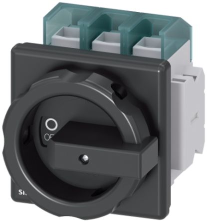 Siemens 3P Pole Panel Mount Non-Fused Switch Disconnector - 100A Maximum Current, 37kW Power Rating, IP65 [3LD2704-1TP51]; 239-2655