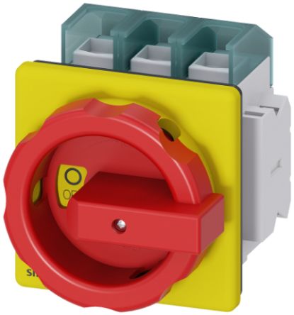 Siemens 3P Pole Panel Mount Non-Fused Switch Disconnector - 125A Maximum Current, 45kW Power Rating, IP65 [3LD2804-1TP53]; 239-2658