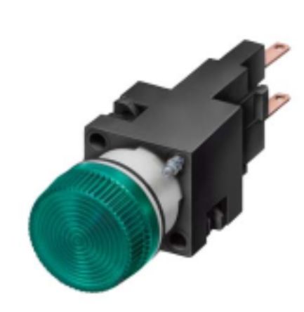 Siemens 3SB2 Series White Glow Lamp Indicator, 24V, 16mm Mounting Hole Size, Solder Tab Termination, IP65 [3SB2224-6BG06]; 239-2669