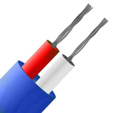 RS PRO Type K Thermocouple Cable/Wire, 200m, Unscreened, PFA Insulation, +260°C Max, 1/0.315mm [0]; 239-4659