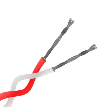 RS PRO Type K Thermocouple Cable/Wire, 200m, Unscreened, PFA Insulation, +260°C Max, 7/0.2mm [0]; 239-4663