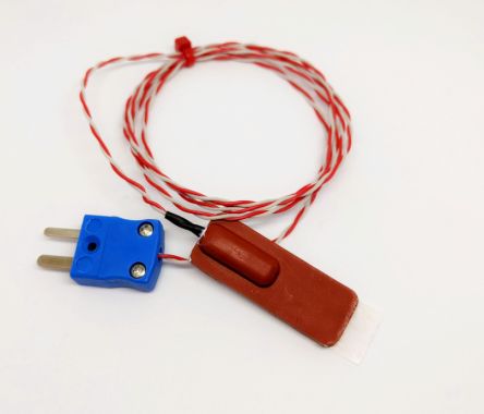 RS PRO Type K Rubber Patch Thermocouple 2m Length, 40 x 13 x 5mm Diameter → +150°C [0]; 239-4670