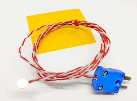 RS PRO Type K Copper Disc Thermocouple 2m Length, 6.35mm Diameter → +200°C [0]; 239-4677