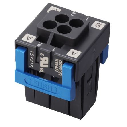 Omron, 3.5mm Pitch, 4 Way, Pluggable Terminal Block, Plug, Through Hole, XW4N-04D2-A [XW4N-04D2-A]; 239-4992