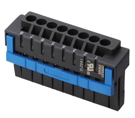 Omron, 3.5mm Pitch, 8 Way, Pluggable Terminal Block, Plug, Through Hole, XW4N-08D1-S [XW4N-08D1-S]; 239-4995