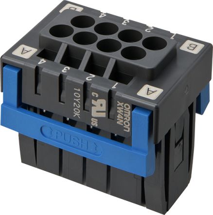 Omron, 3.5mm Pitch, 8 Way, Pluggable Terminal Block, Plug, Through Hole, XW4N-08D2-S [XW4N-08D2-S]; 239-4998