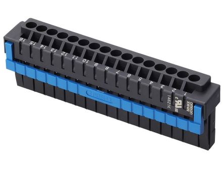 Omron, 3.5mm Pitch, 16 Way, Pluggable Terminal Block, Plug, Through Hole, XW4N-16D1-S [XW4N-16D1-S]; 239-5000