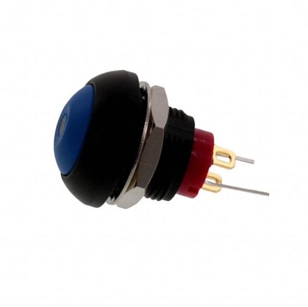 TE Connectivity PB6 Series Illuminated Push Button Switch, (On)-Off, Panel Mount, SPST - NO, Blue LED, 50 V dc, 125V [PB6B2FM7M1CAL07]; 239-6587