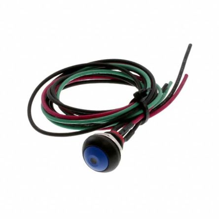 TE Connectivity PB6 Series Illuminated Push Button Switch, (On)-Off, Panel Mount, SPST - NO, Blue LED, 50 V dc, 125V [PB6B2FM7M1CAL07Y500]; 239-6590