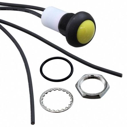 TE Connectivity PB6 Series Push Button Switch, (On)-Off, Panel Mount, SPST - NO, 50 V dc, 125V ac, IP68 [PB6B2RS5M1CAL00S500]; 239-6693