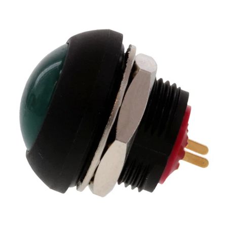 TE Connectivity PB6 Series Push Button Switch, (On)-Off, Panel Mount, SPST - NO, 50 V dc, 125V ac, IP68 [PB6B2RS6M4CAL00]; 239-6715