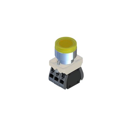 RS PRO Illuminated Push Button Complete Unit, 22.5mm Cutout, 1NO + 1NC [0]; 239-8195