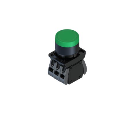 RS PRO Illuminated Push Button Complete Unit, 22.5mm Cutout, 1NO + 1NC [0]; 239-8206