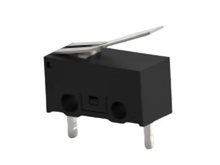 TE Connectivity Lever Snap Action Micro Switch, PCB Terminal, 0.1A at 30VDC, SPST [SAJ101XBL0N74SNCPTQ]; 239-8330