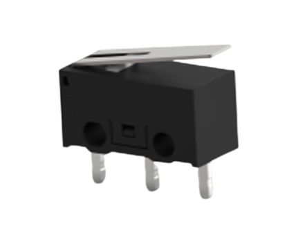 TE Connectivity Lever Snap Action Micro Switch, PCB Terminal, 0.1A at 30VDC, SPDT [SAJ101XHL0N74SDTPTQ]; 239-8334