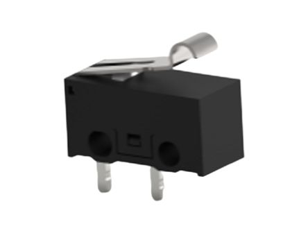 TE Connectivity Lever Snap Action Micro Switch, PCB Terminal, 0.1A at 30VDC, SPST [SAJ101XRHLN74SNOPTQ]; 239-8351