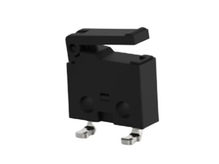 TE Connectivity Lever Snap Action Micro Switch, Left Angle PCB Terminal, 0.5A at 30VDC, SPST [SAJ405XHL0N30SNCSLQ]; 239-8408