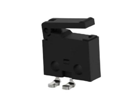 TE Connectivity Lever Snap Action Micro Switch, Left Angle PCB Terminal, 0.5A at 30VDC, SPST [SAJ405XHL0N30SNOSLQ]; 239-8419