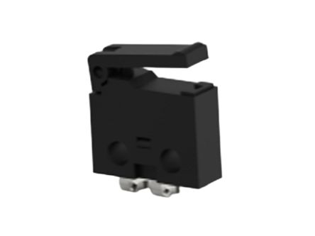 TE Connectivity Lever Snap Action Micro Switch, Right Angle PCB Terminal, 0.5A at 30VDC, SPST [SAJ405XHL0N30SNOSRQ]; 239-8420