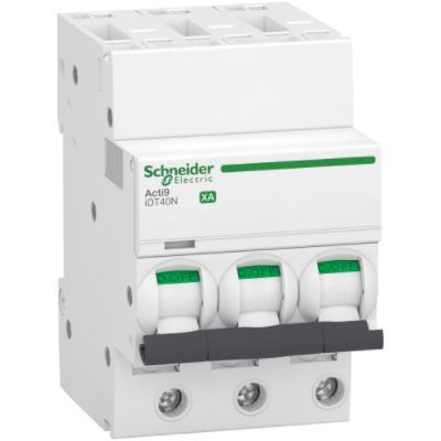 Schneider Electric Acti 9 Acti9 iDT40N XA MCB, 3P, 20A Curve C, 400V AC [A9PA4320]; 239-9982