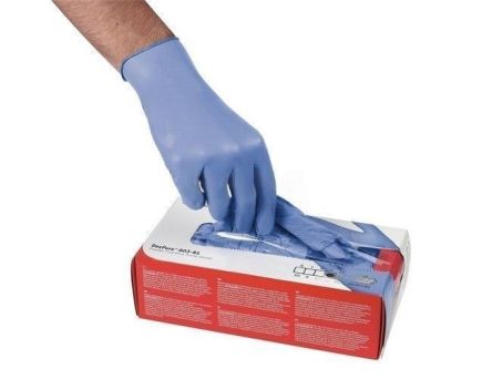 Honeywell Safety Blue Powder-Free Nitrile Disposable Gloves, Size M, 200 per Pack [4580381-M]; 240-0268