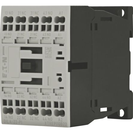 Eaton DILA relays DILA Contactor Relay, 230/240 V ac Coil, 4 A, 2 N/O, 2 NC [199214 DILA-22(230V50HZ,240V60HZ)-PI]; 240-2761