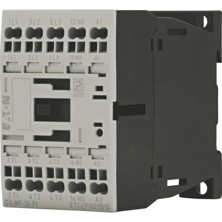 Eaton Contactors DILM Contactor, 24 V dc Coil, 3-Pole, 9 A, 4 kW, 1 N/O [199233 DILM9-10(24VDC)-PI]; 240-2780
