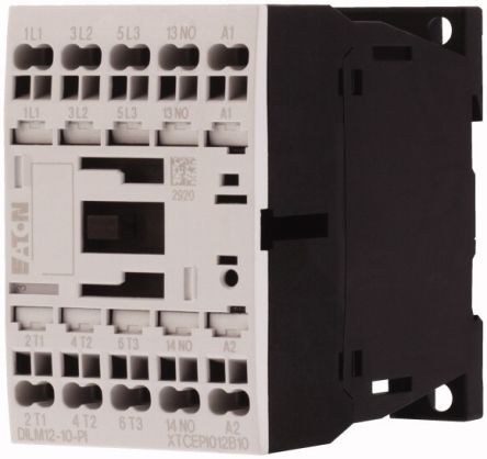 Eaton Contactors Contactor, 120 V ac Coil, 3-Pole, 12 A, 5.5 kW, 1 NC [199240 DILM12-10(110V50HZ,120V60HZ)-PI]; 240-2787