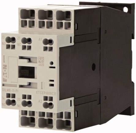 Eaton Contactors Contactor, 48 V ac Coil, 3-Pole, 8 A, 3.7 kW, 1 NC, 1 NO [199267 DILM8-11(42V50HZ,48V60HZ)-PI]; 240-2812
