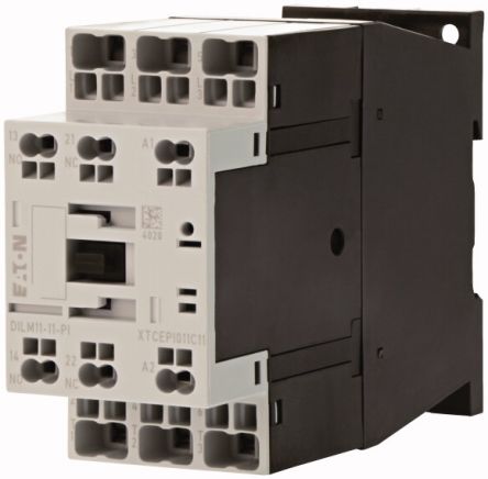 Eaton Contactors Contactor, 120 V ac Coil, 3-Pole, 11 A, 5 kW, 1 NC, 1 NO [199270 DILM11-11(110V50HZ,120V60HZ)-PI]; 240-2815