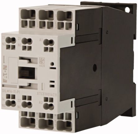Eaton Contactors Contactor, 240 V ac Coil, 3-Pole, 14 A, 6.8 kW, 1 NC, 1 NO [199274 DILM14-11(230V50HZ,240V60HZ)-PI]; 240-2820