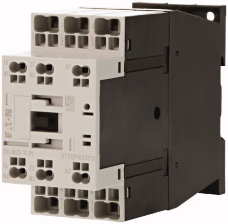 Eaton Contactors Contactor, 48 V ac Coil, 3-Pole, 25 A, 11 kW, 1 NC, 1 NO [199287 DILM25-11(42V50HZ,48V60HZ)-PI]; 240-2835