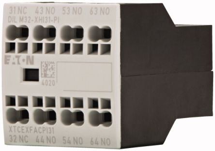 Eaton Auxiliary Contact, 4 Contact, 1 NC, 3 NO, Front Fixing [199312 DILM32-XHI31-PI]; 240-2851