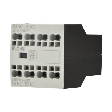 Eaton Auxiliary Contact, 2 Contact, 1 NC, 1 NO, Side Mounted [199314 DILA-XHI11-PI]; 240-2854