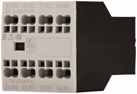 Eaton Auxiliary Contact, 4 Contact, 2 NC, 2 NO, Front Fixing [199319 DILA-XHI22-PI]; 240-2859