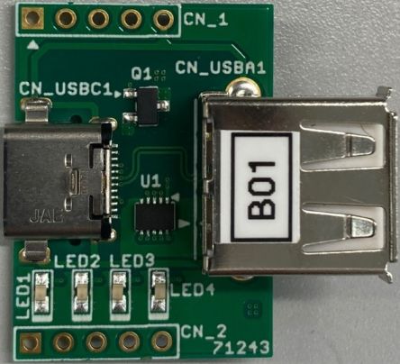 ROHM Type-C Detector For Sink BD91N01NUX EVK Evaluation Kit for BD91N01NUX for Type-C Cable For Evaluation [BD91N01NUX-EVK-001]; 240-3981