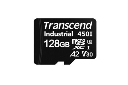 Transcend 128 GB MicroSDXC Micro SD Card, A2, U3, V30 [TS128GUSD450I]; 240-5446