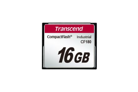 Transcend CF180 CompactFlash 16 GB SuperMLC Compact Flash Card [TS16GCF180]; 240-5447