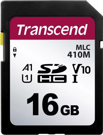Transcend 16 GB SDHC SD Card, A1, U1, V10 [TS16GSDC410M]; 240-5454