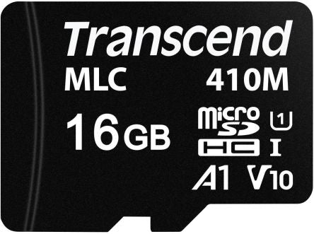 Transcend 16 GB MicroSDHC Micro SD Card, A1, U1, V10 [TS16GUSD410M]; 240-5458