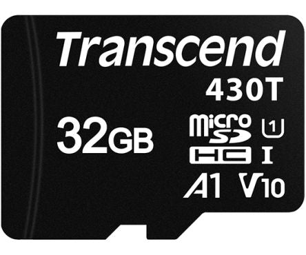 Transcend 32 GB MicroSDHC Micro SD Card, A1, U1, V10 [TS32GUSD430T]; 240-5533