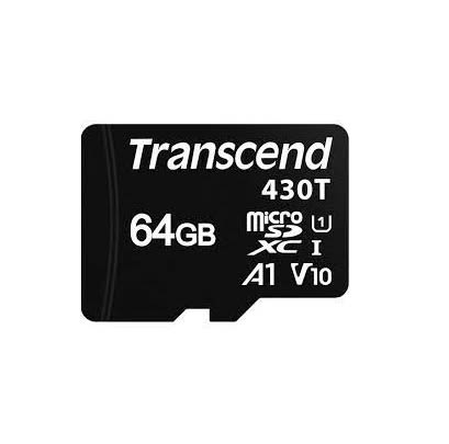 Transcend 64 GB MicroSDXC Micro SD Card, A1, U1, V10 [TS64GUSD430T]; 240-5594