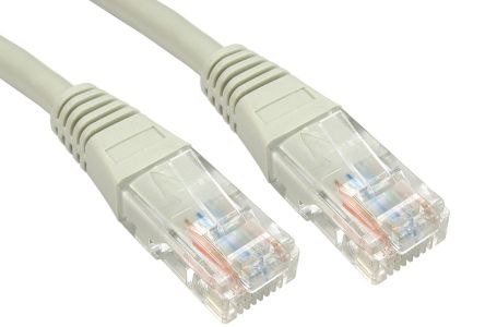 RS PRO, 3m Cat6, Grey RJ45 to Male RJ45 Male, U/UTP Unshielded, Terminated PVC Sheath [0]; 240-6314