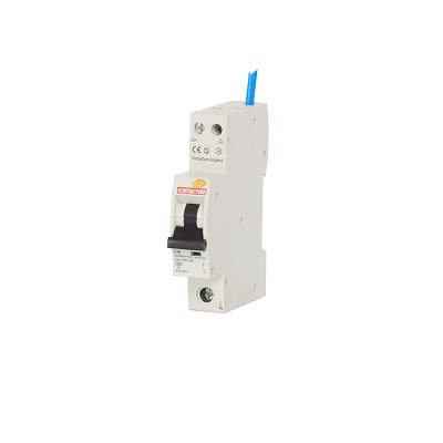 Contactum RCBO, 16A Current Rating, 1P Poles, 30mA Trip Sensitivity, Type C, CCPBR Range [CCPBR1016AC]; 240-6397