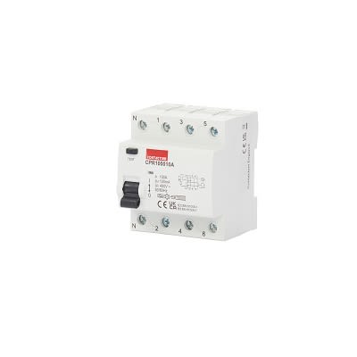Contactum A Type RCD RCCB, 100A, 4 Pole, 100mA, Type A, 220 → 415V ac [CPR100010A]; 240-6405