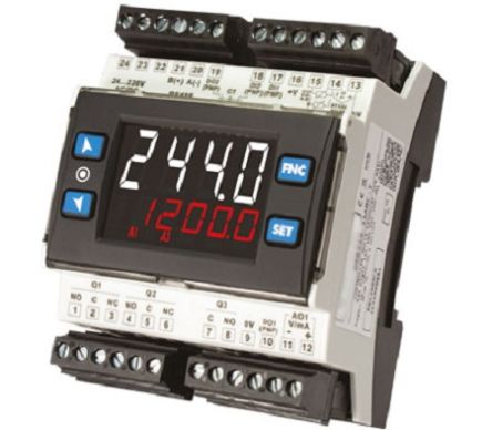 Wachendorff URDR DIN Rail PID Temperature Controller, 72 x 90 x 64mm 2 Input, 2 Output Analogue, SSR, 24 → 230 V [URDR001A]; 240-6667