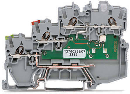 WAGO 2000-5317/1101-951 TOPJOB S, 2000 Series Grey, 1mm², Triple-Level, Push-In Cage Clamp Termination [2000-5317/1101-951]; 240-7710